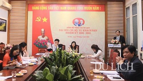 Bí thư Đảng uỷ, Tổng cục trưởng TCDL Nguyễn Trùng Khánh ph��t biểu chỉ đạo tại Đại hội
